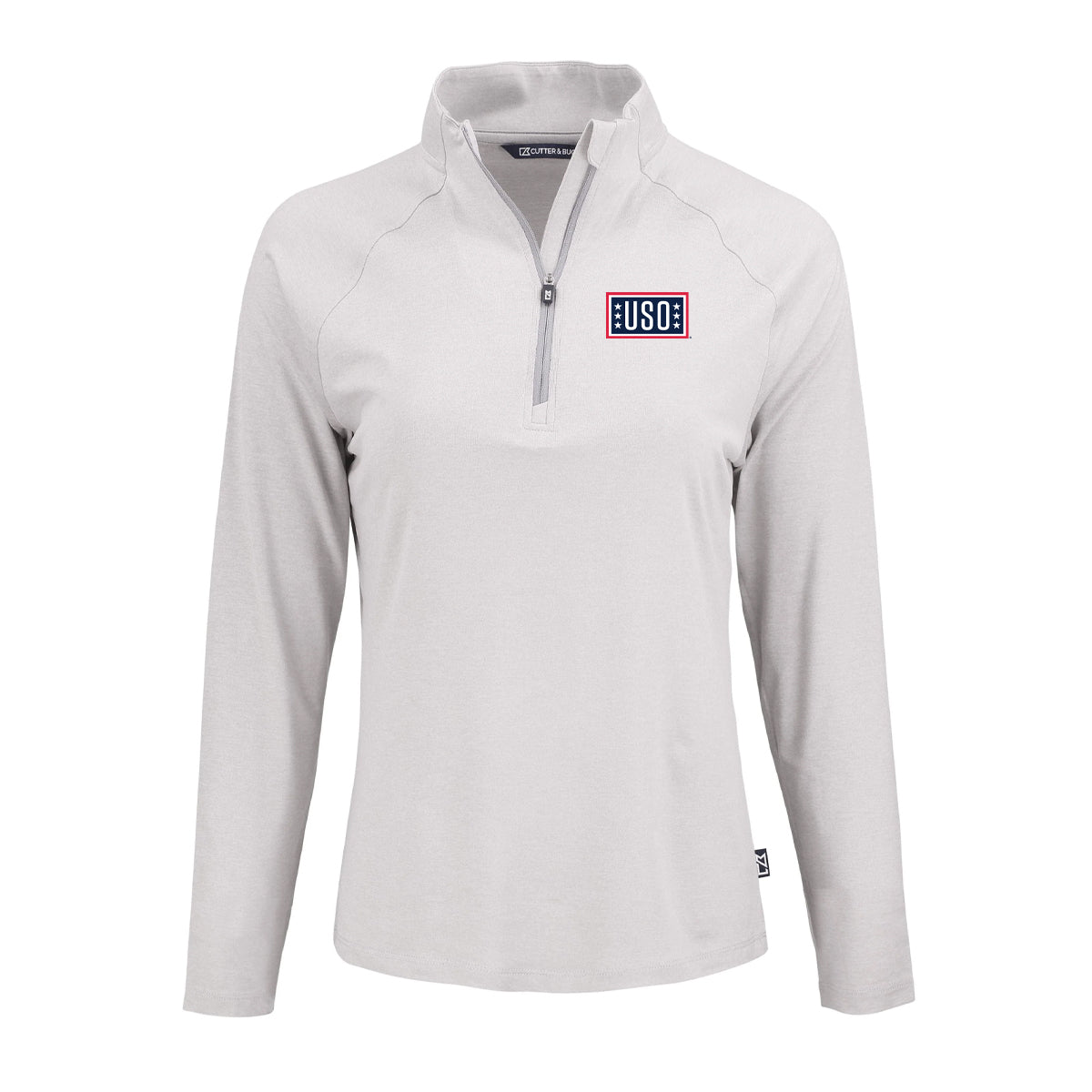 USO Cutter & Buck Coastline Recycled Double Peached Womens Quarter Zip