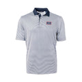 USO Cutter & Buck Virtue Recycled Micro Stripe Featherlight Pique Mens Polo