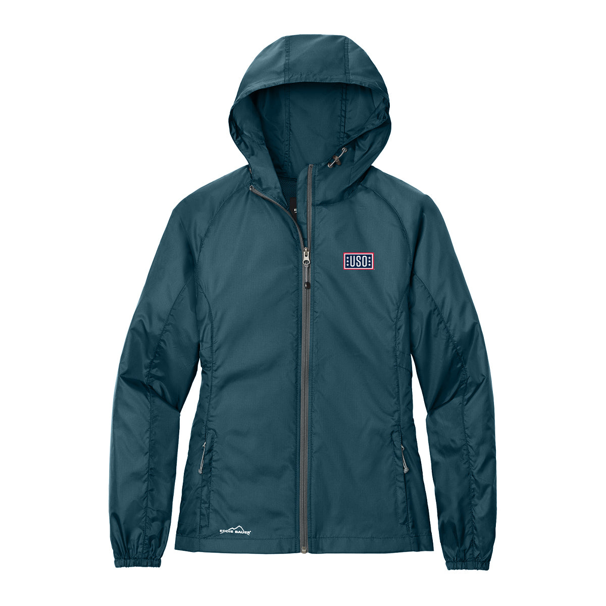 USO Women Eddie Bauer Packable Wind Jacket
