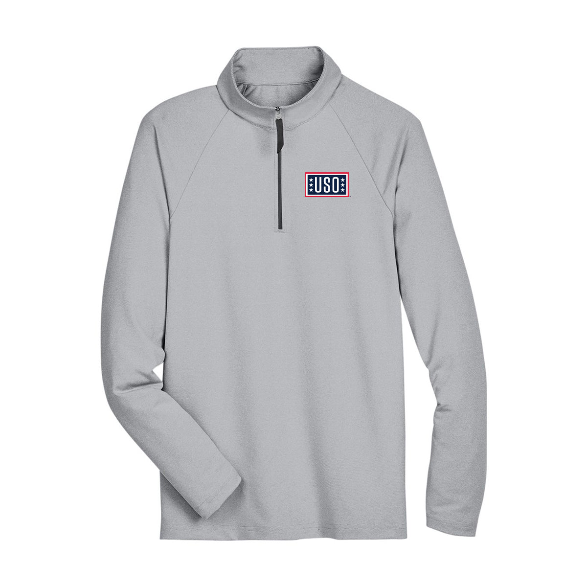 USO CrownLux Performance® Clubhouse Micro-Stripe Quarter-Zip Pullover