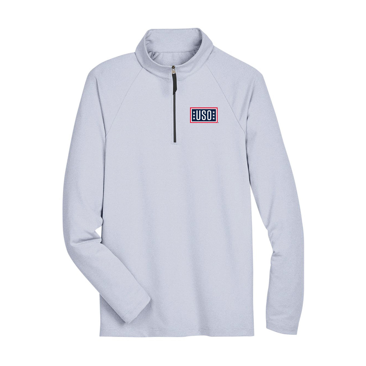 USO CrownLux Performance® Clubhouse Micro-Stripe Quarter-Zip Pullover
