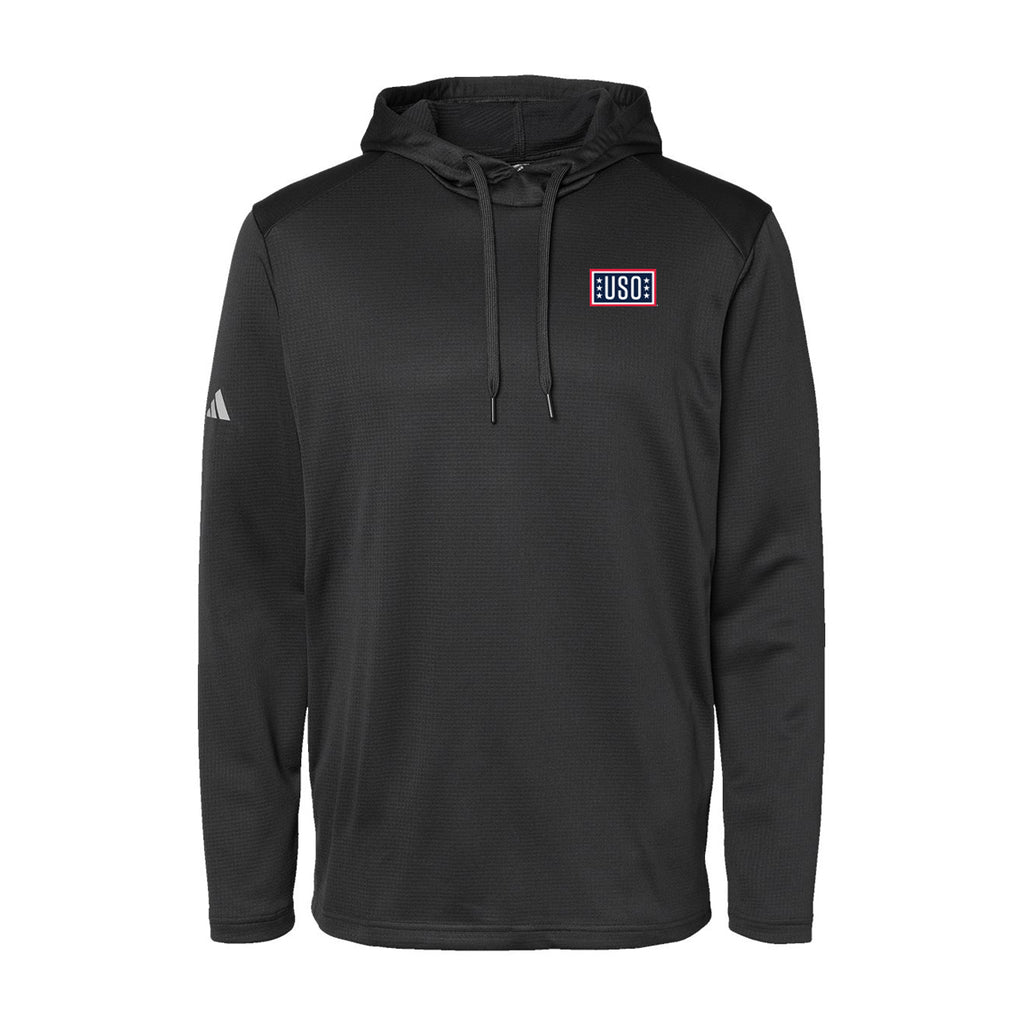 USO Men's Textured Mixed Media Midweight Hooded Sweatshirt
