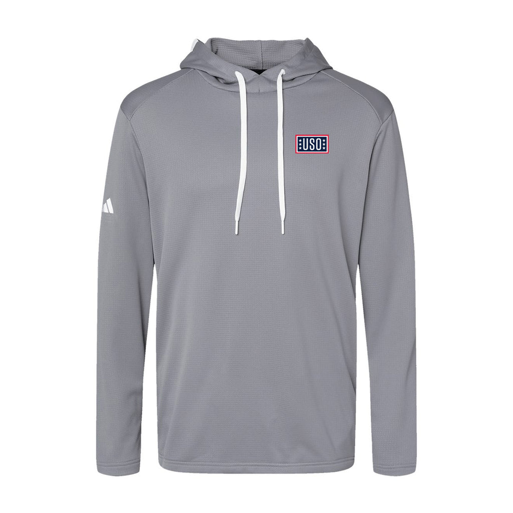 USO Men's Textured Mixed Media Midweight Hooded Sweatshirt