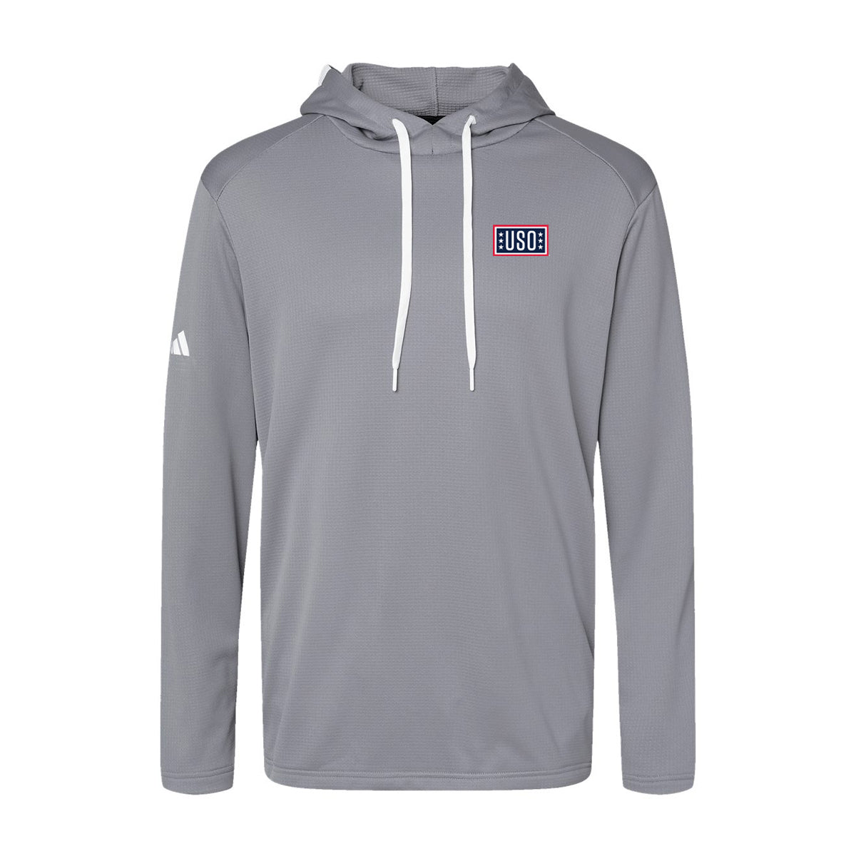 USO Men's Textured Mixed Media Midweight Hooded Sweatshirt