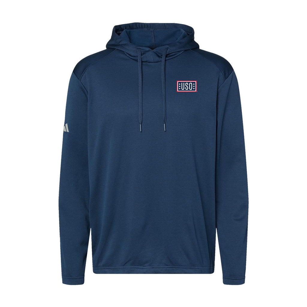 USO Men's Textured Mixed Media Midweight Hooded Sweatshirt