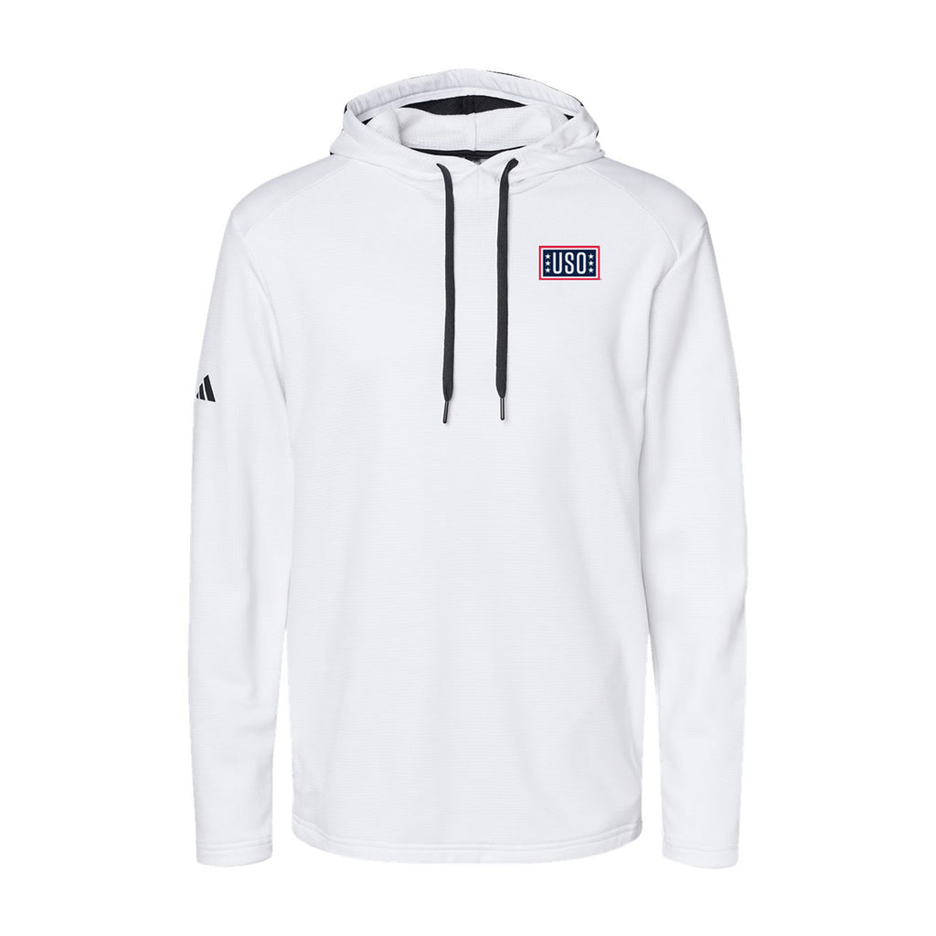USO Men's Textured Mixed Media Midweight Hooded Sweatshirt
