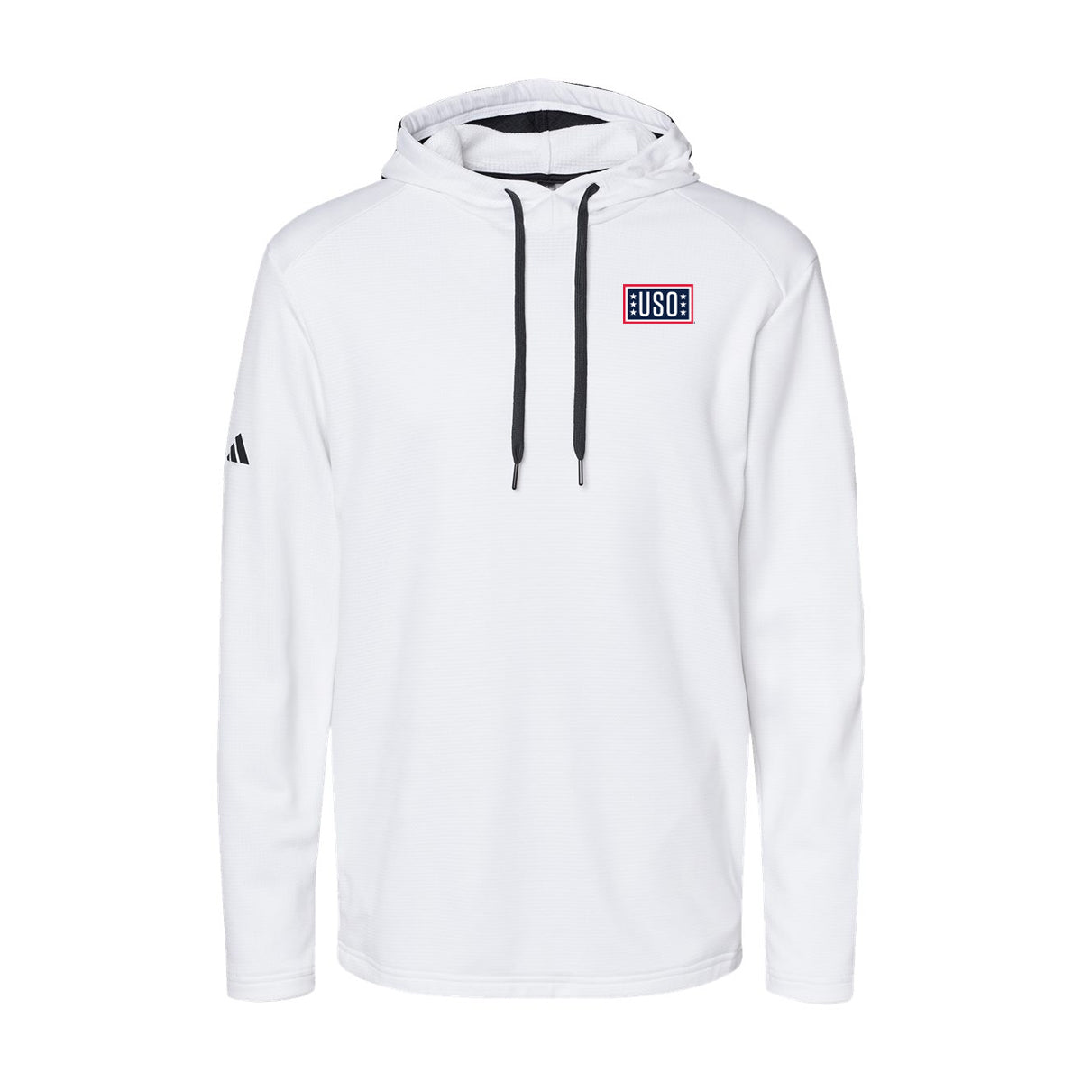 USO Men's Textured Mixed Media Midweight Hooded Sweatshirt