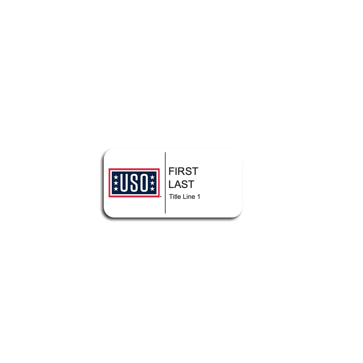The Apollo Full Color Name Badge. 1.5"X3"