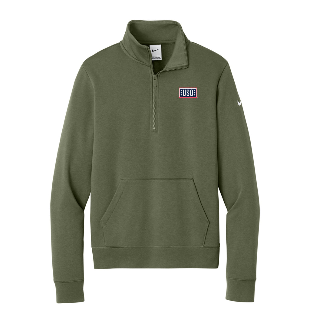 USO Nike Women's Club Fleece Sleeve Swoosh 1/2-Zip
