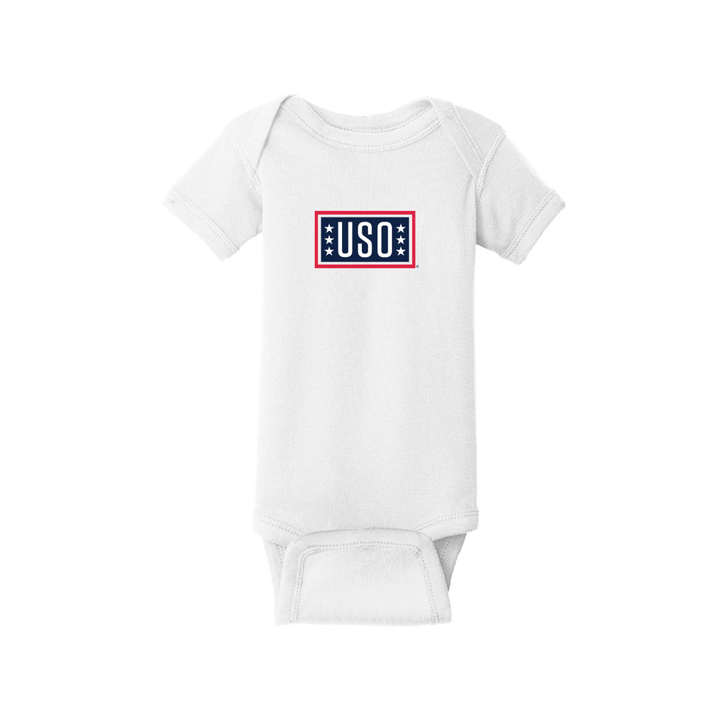 USO Infant Short Sleeve Baby Rib Bodysuit