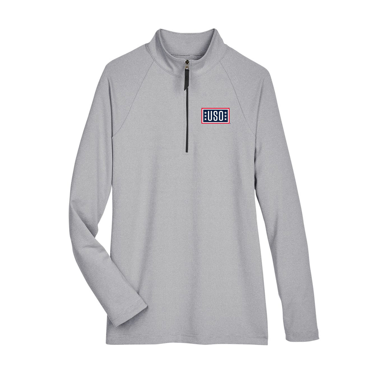 USO Women's CrownLux Performance® Clubhouse Micro-Stripe Quarter-Zip Pullover